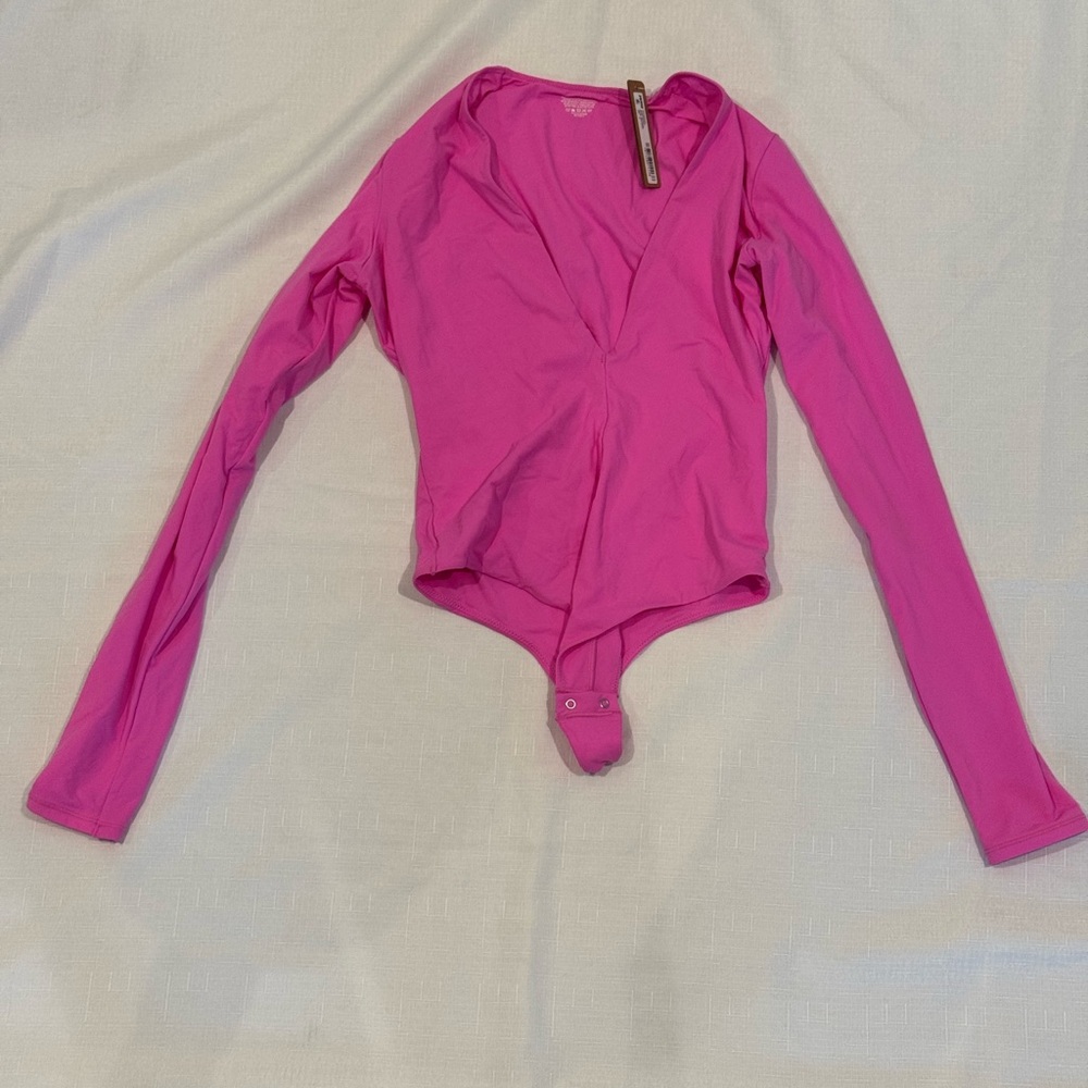 SKIMS Fits Everybody Plunge Bodysuit, Neon Orchid, New, Medium